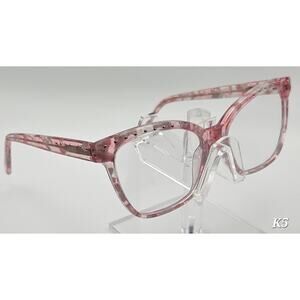Firmoo Pink Crystal Eyeglasses 53-16-143 Oversized Designer Frames